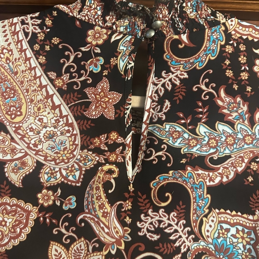 Anthropologie Black and Red Patterned Dress - Picture 5 of 6